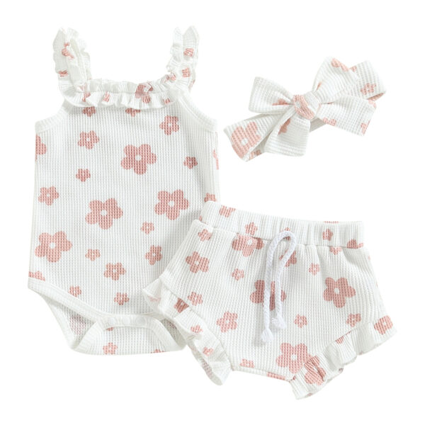 Daisy Romper and Bummies Set - White